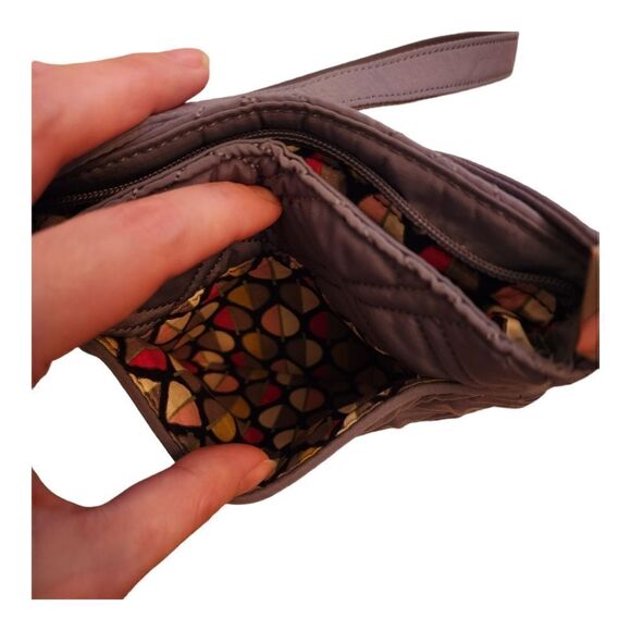 NWT Vera Bradley Gray Quilted Crossbody - Picture 6 of 7
